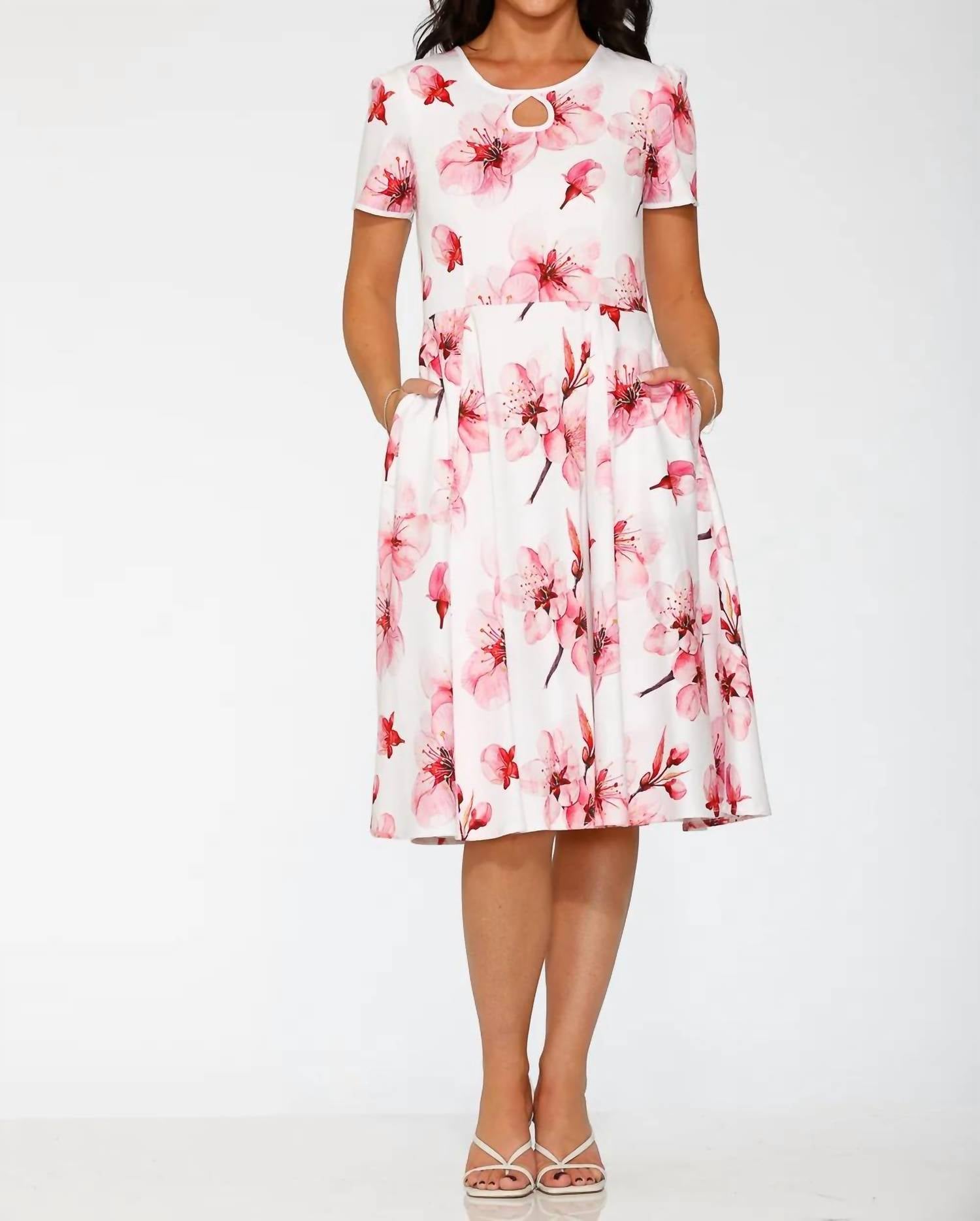 Orchid Bloom - Cotton Blend Swing Dress