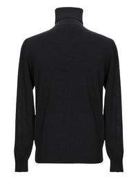 Gran Sasso Unisex - Turtleneck Sweater in black - women's sweater - detail view