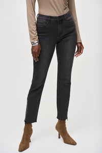 Joseph Ribkoff - Embellished Ankle Zip Slim Jean