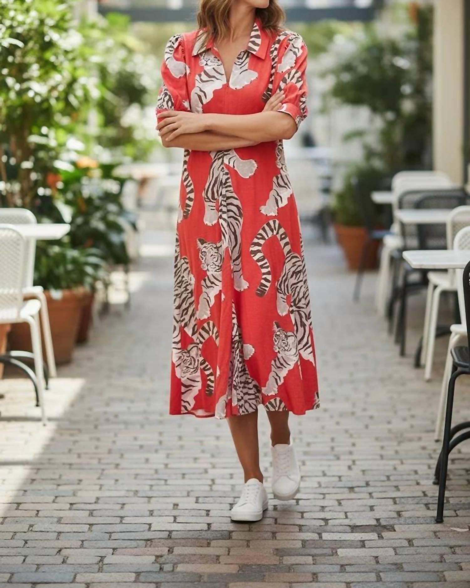 Dizzy-Lizzie - Montauk Tiger Midi Dress