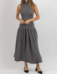 Lalavon - Lucy Mock Neck Maxi Dress