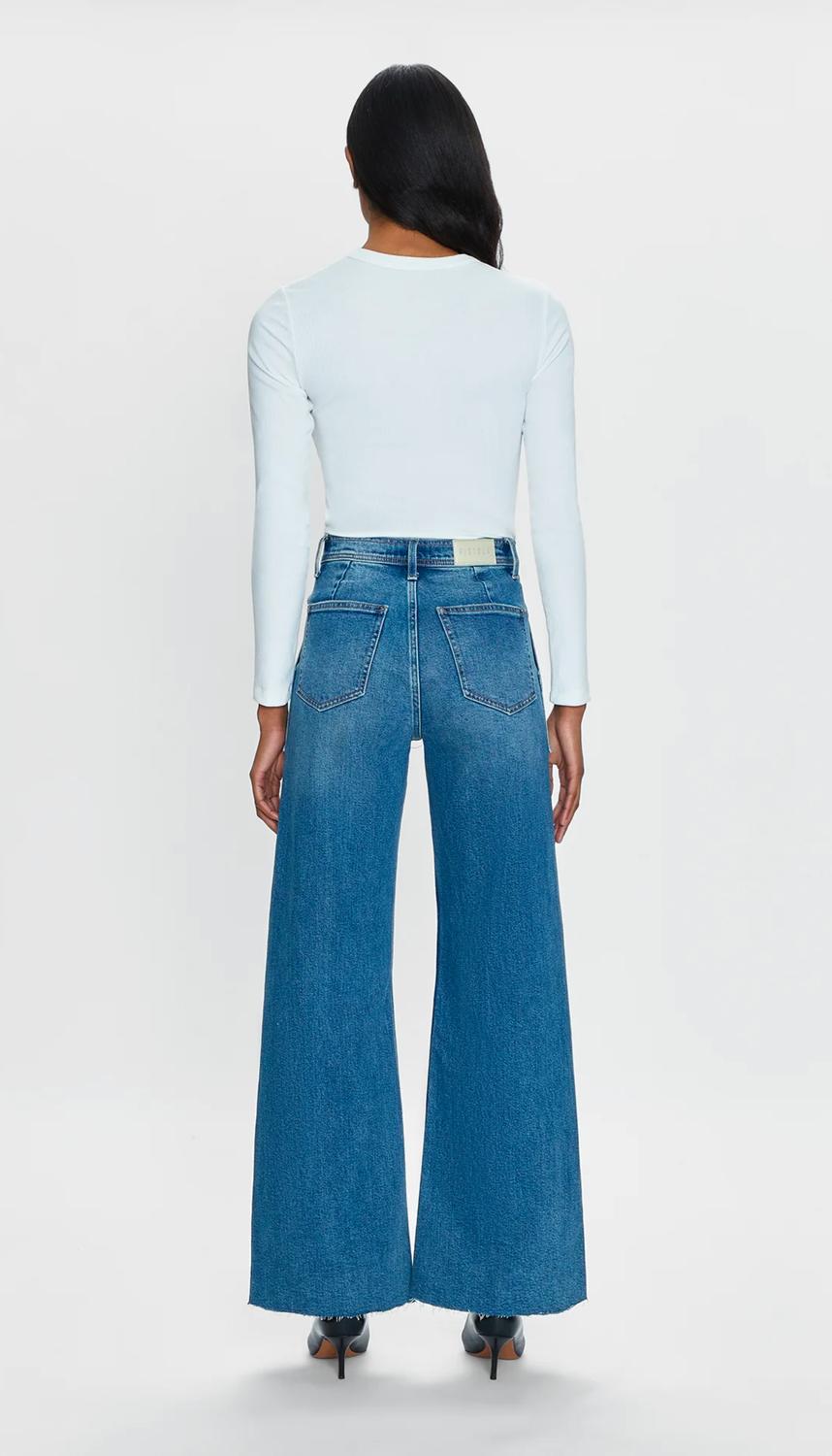 PISTOLA Penny High Rise Wide Leg Jean in canal - women's jeans - alternate view