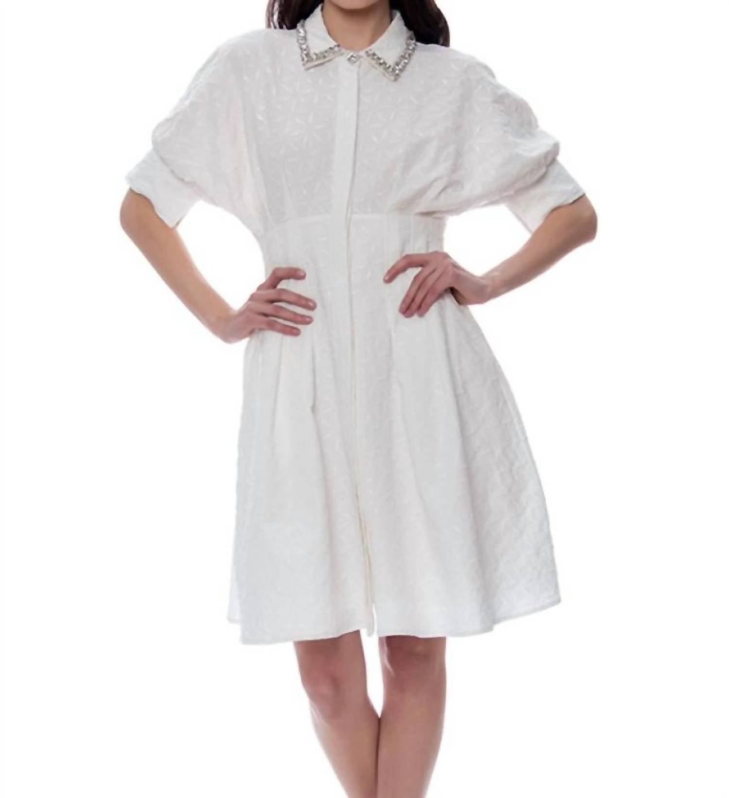 Gracia - Diamond Button Down Dress