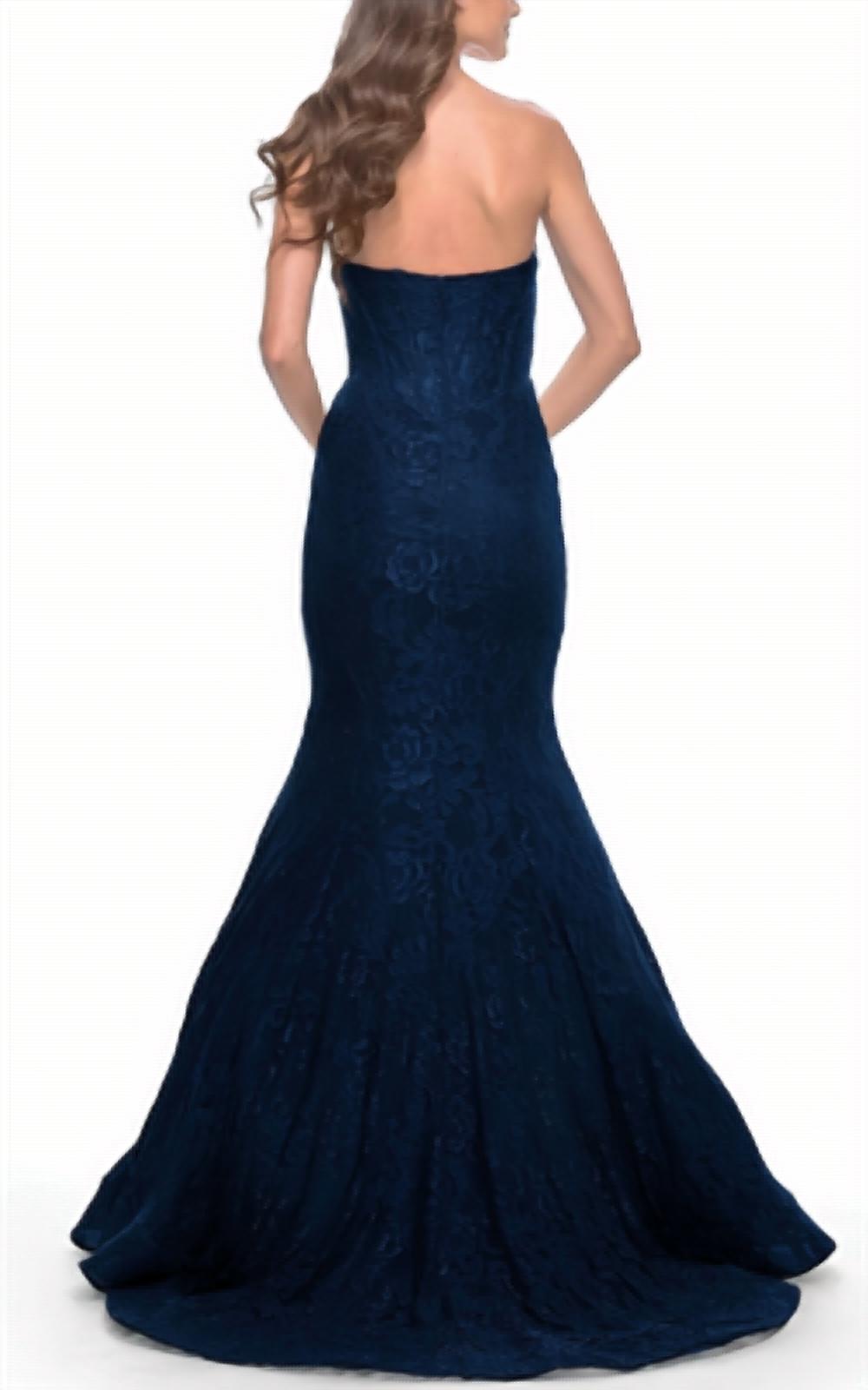 La Femme - Lace Mermaid Prom Dress