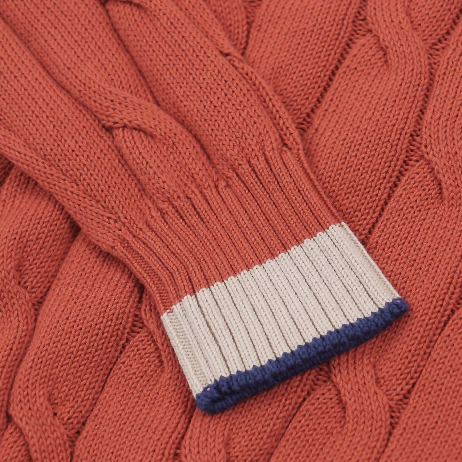 Luigi Borrelli Napoli - Men's Cable Knit Cotton Sweater