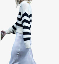 CIAO LUCIA Venezia Polo Sweater in ivory - women's sweater - detail view