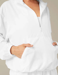 BEYOND YOGA In Stride Half Zip Pullover in stride half zip pullover in true white - women's sweater - view 5