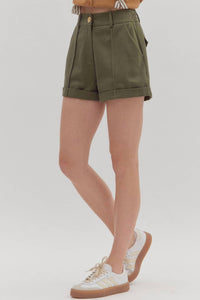 Entro - Nellie High-waist Rolled Cuff Shorts