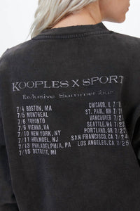 SWEATSHIRT WITH PRINT AND PIERCING
