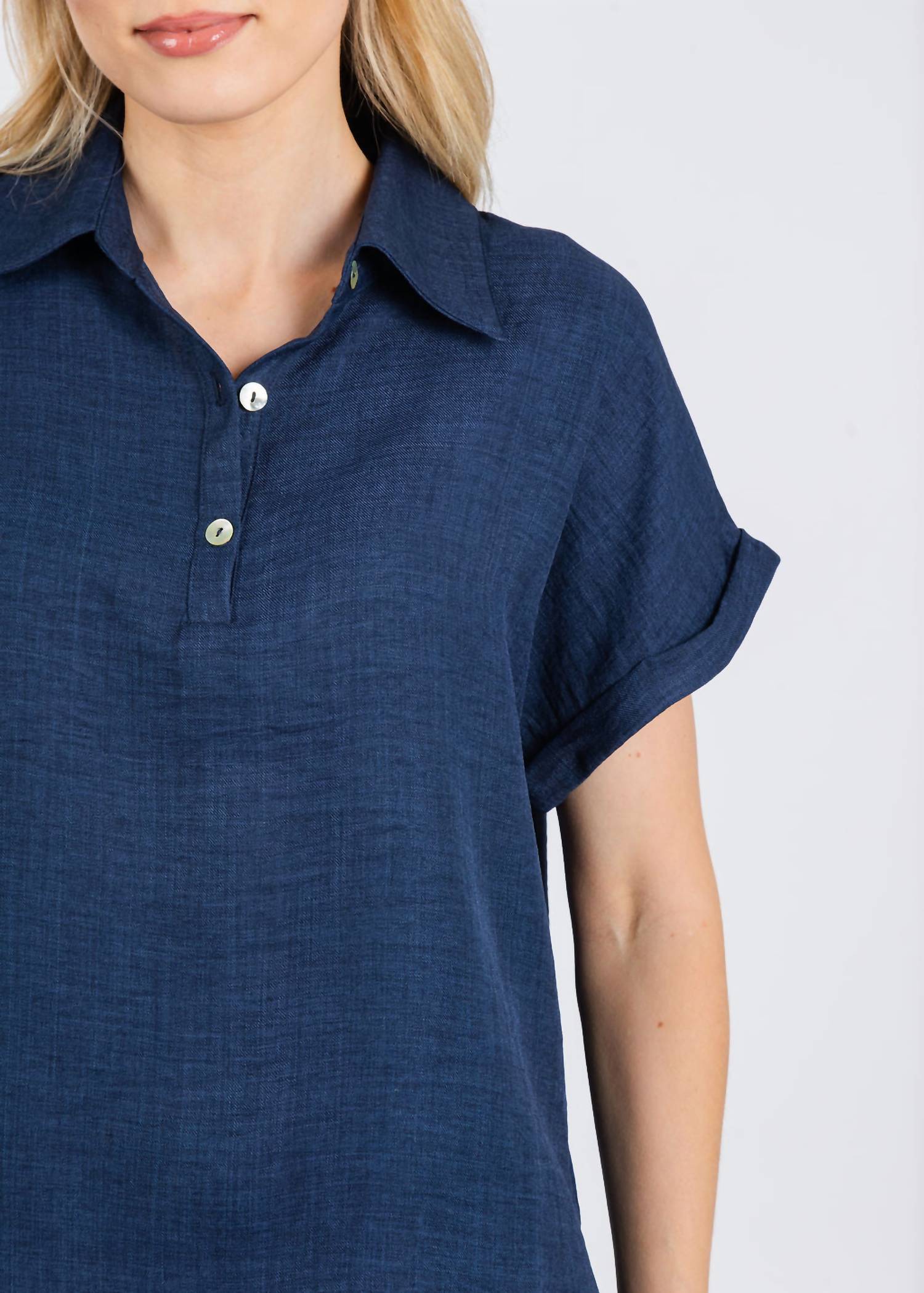 Nally & Millie - Ariel Short Cuffed Sleeves Polo