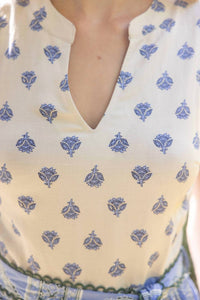 Voy - Mixed Print Waist Tie Sleeveless Midi Dress