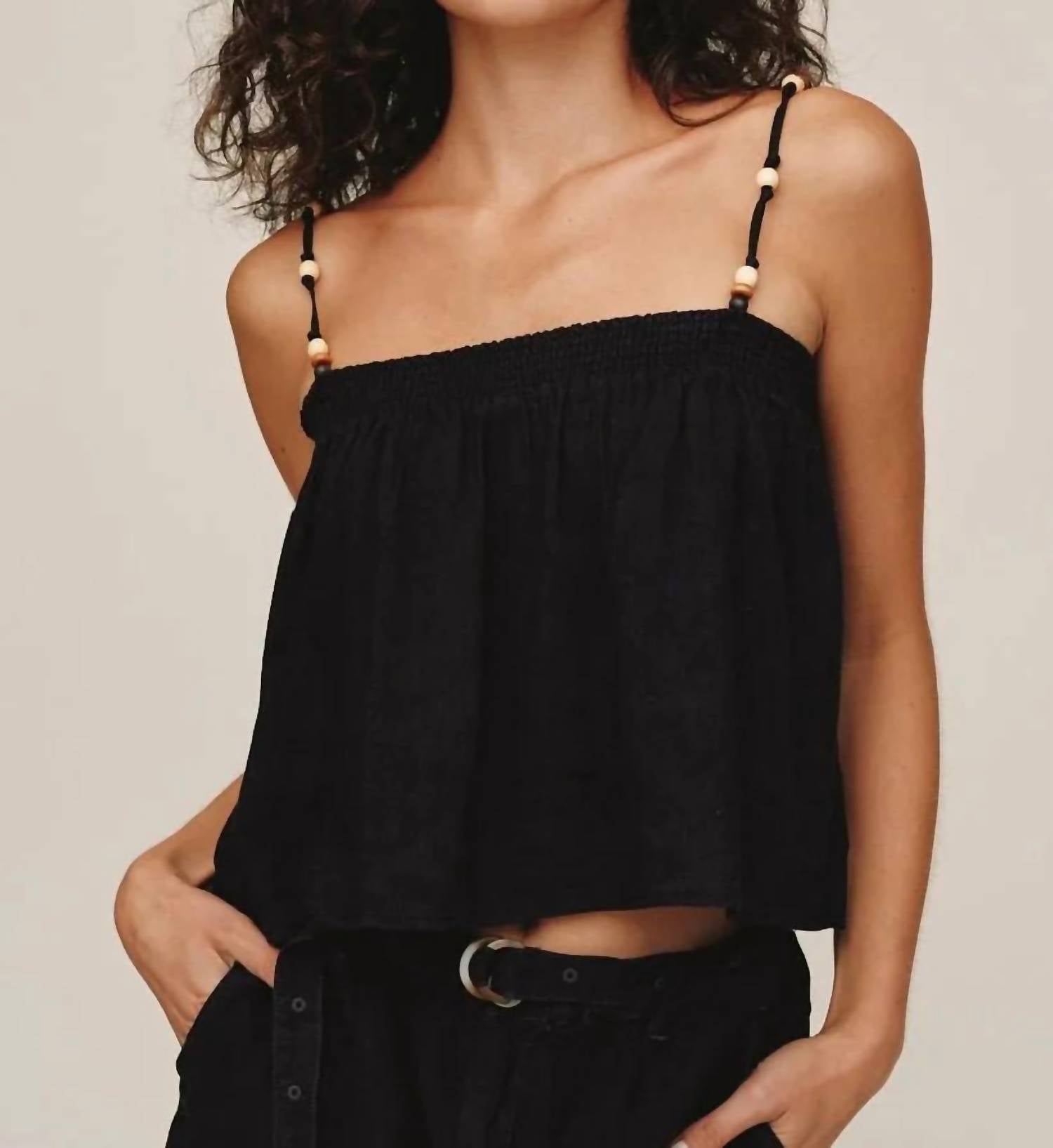 Bella Dahl - Smocked Beaded Strap Tank Top