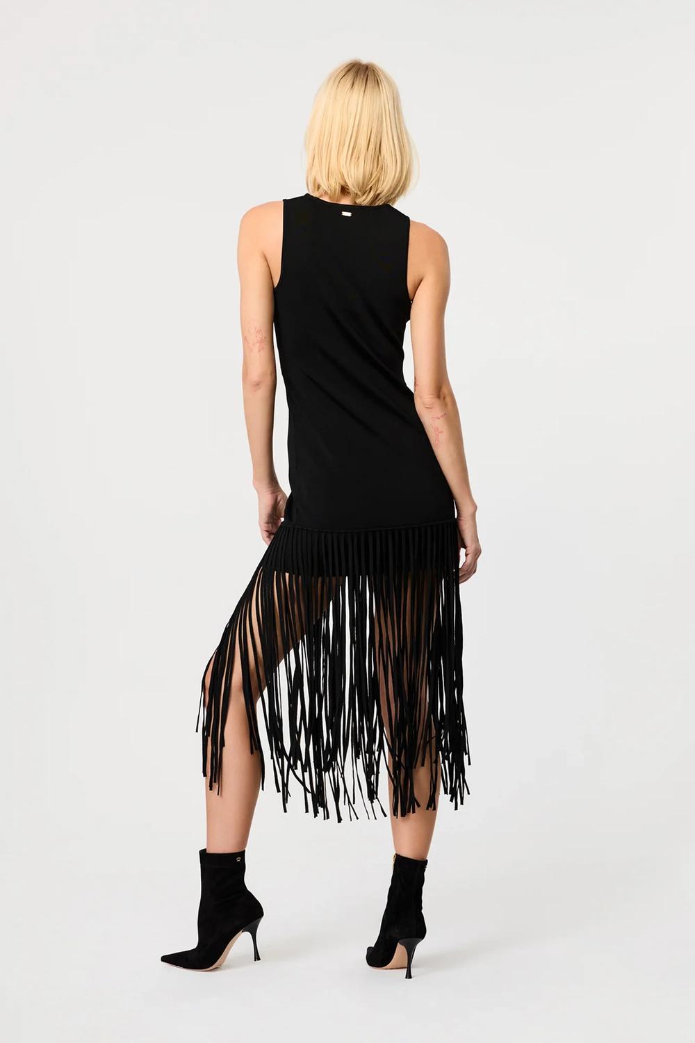Toccin - Margaux Sleeveless Fringe Knit Dress