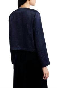 Eileen Fisher - Round Neck Cropped Jacket