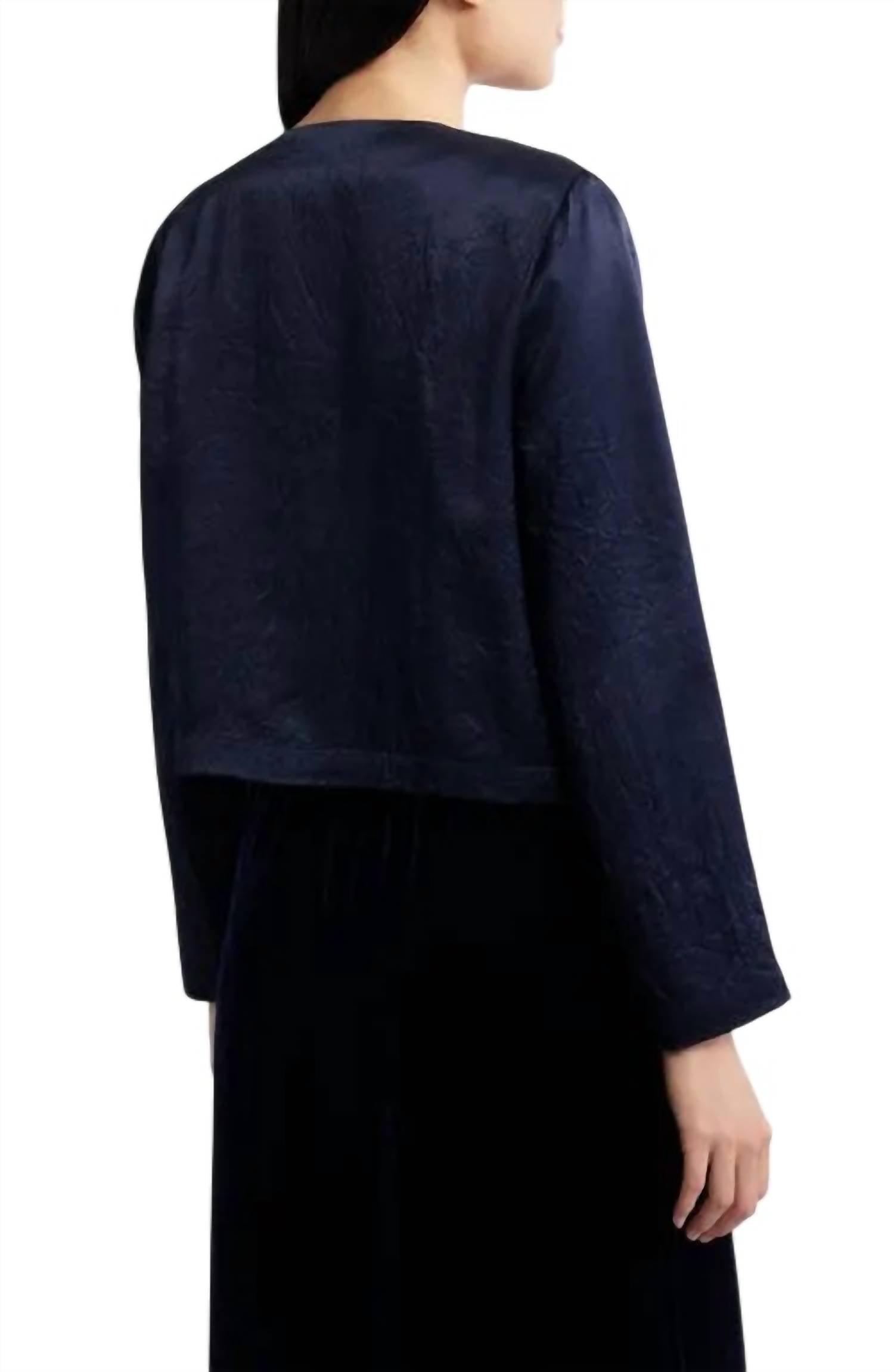 Eileen Fisher - Round Neck Cropped Jacket