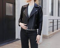 Clara Sunwoo - Liquid Leather Moto Jacket
