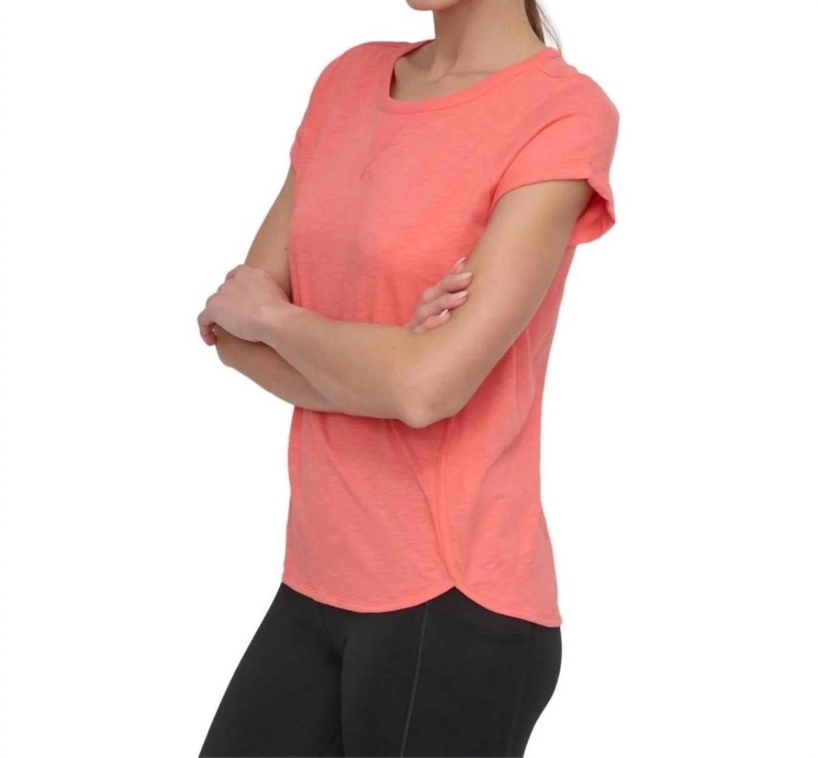 Dkny - V-inset Roll-sleeve T-shirt