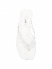 Toteme - Women's Croco-embossed Flip Flops