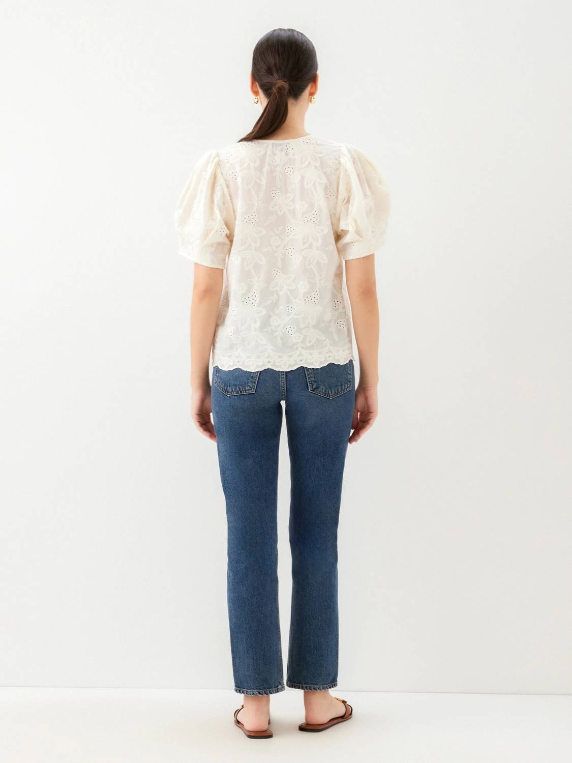 Fifteen Twenty - Women's Jalen Embroidered Puff Blouse