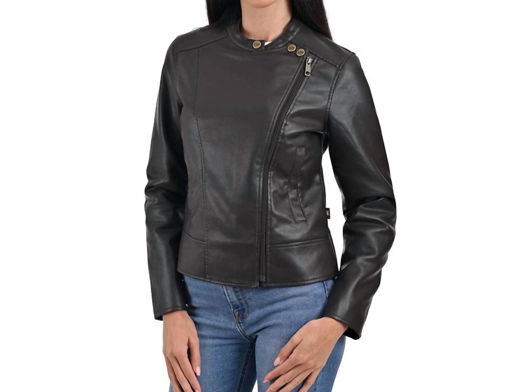 Lee - Faux Leather Racer Jacket