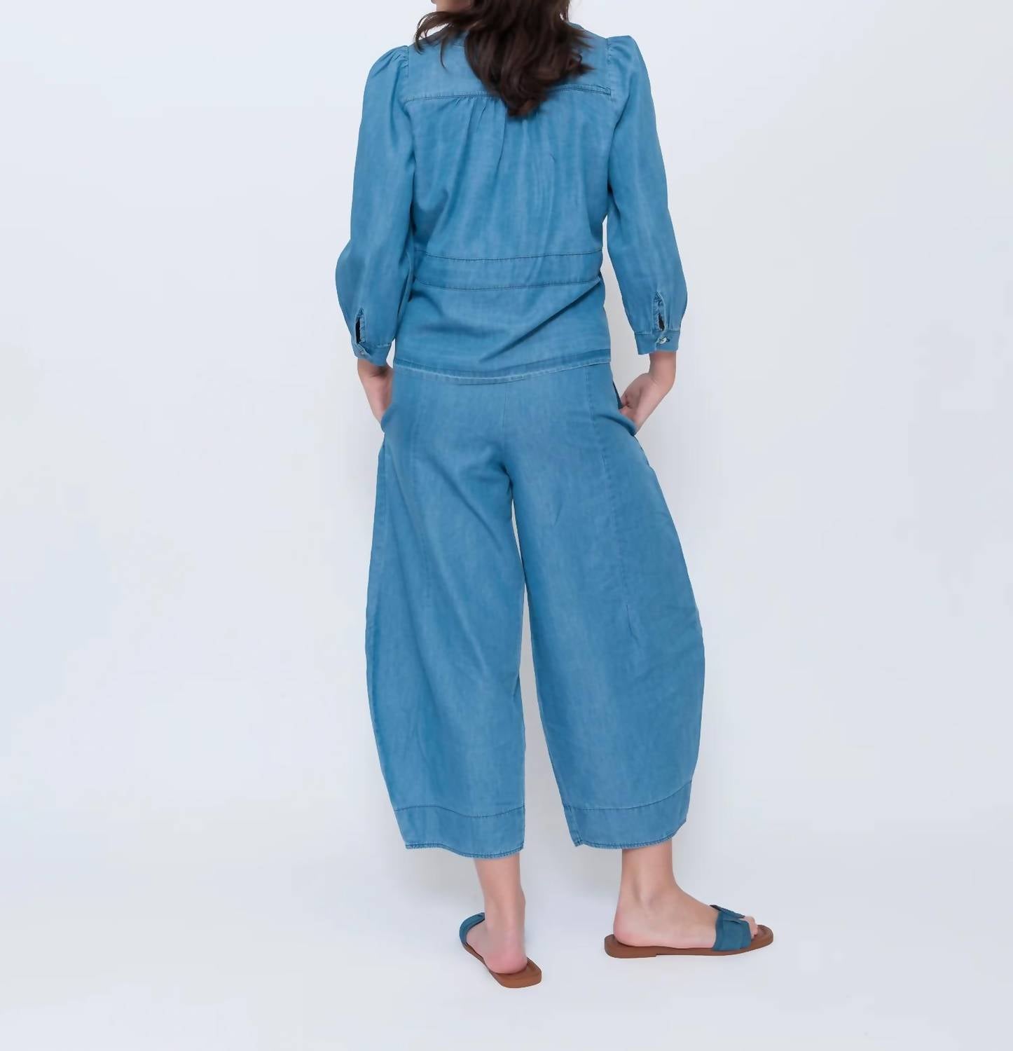 Blueberry - Cinch Waist Top