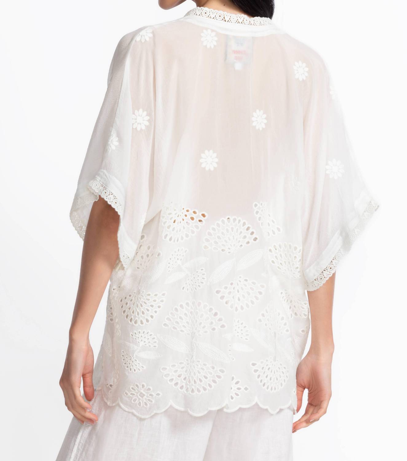 Johnny Was ELIJAH KIMONO in white - women's jacket - view 4