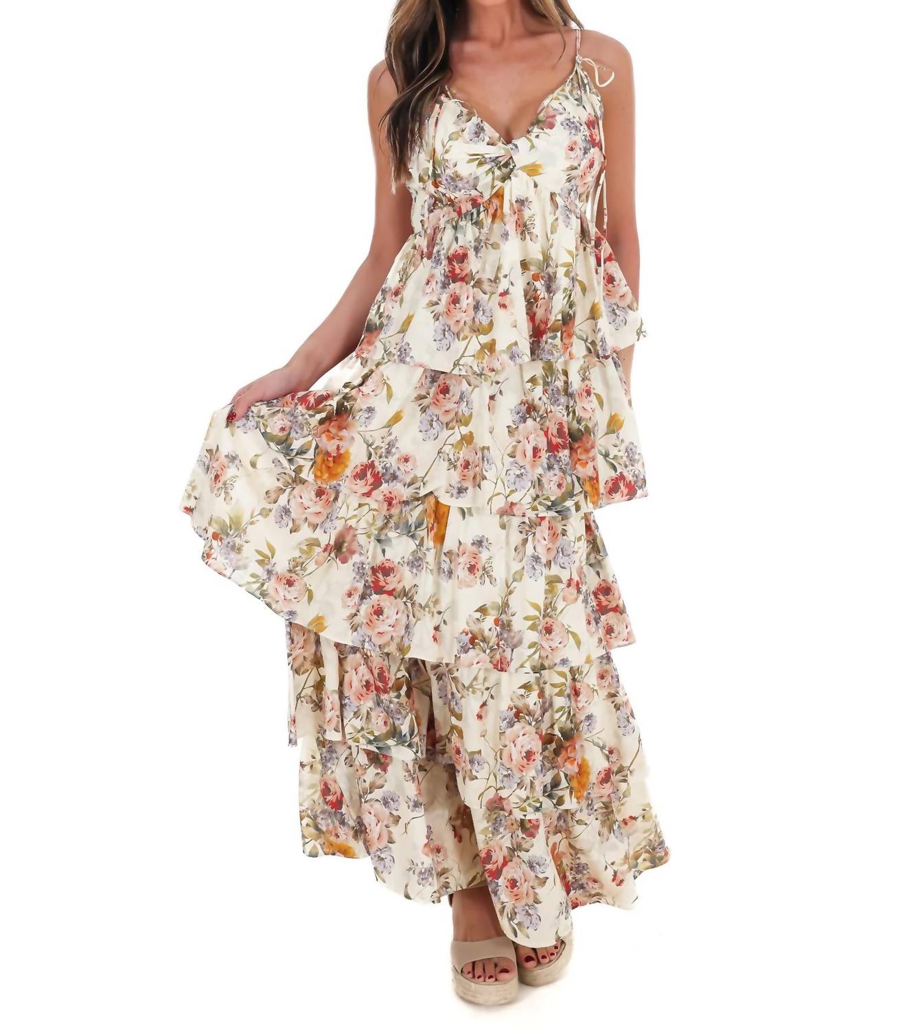 In February - Call For Romance Floral Maxi Dress