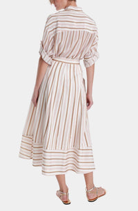 Karina Grimaldi - Spencer Striped Midi Skirt