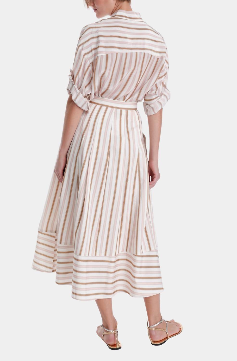 Karina Grimaldi - Spencer Striped Midi Skirt