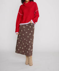 Driftwood - Cowl Neck Sweater with Contrast Stich
