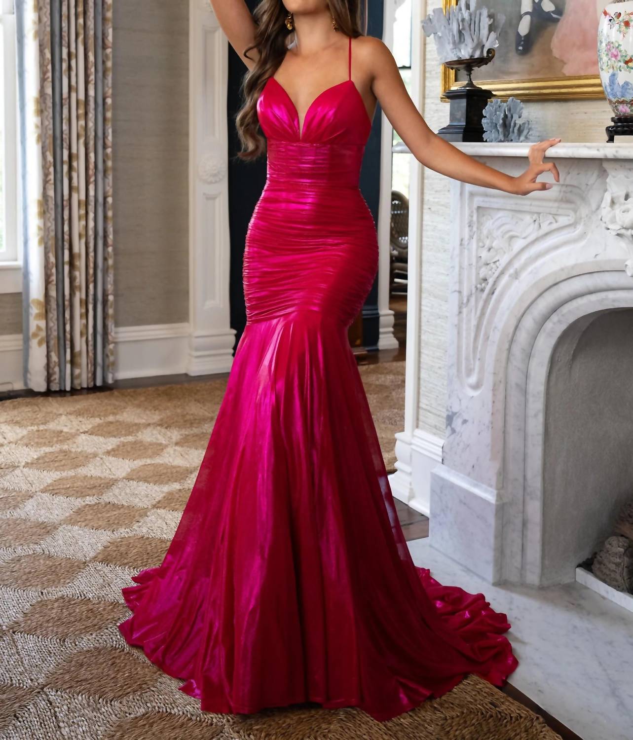 Rachel Allan Women's Prom Dress in pink - women's dress - detail view