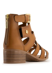 Andrea Women's Gladiator Sandal in brown - women's sandal - detail view