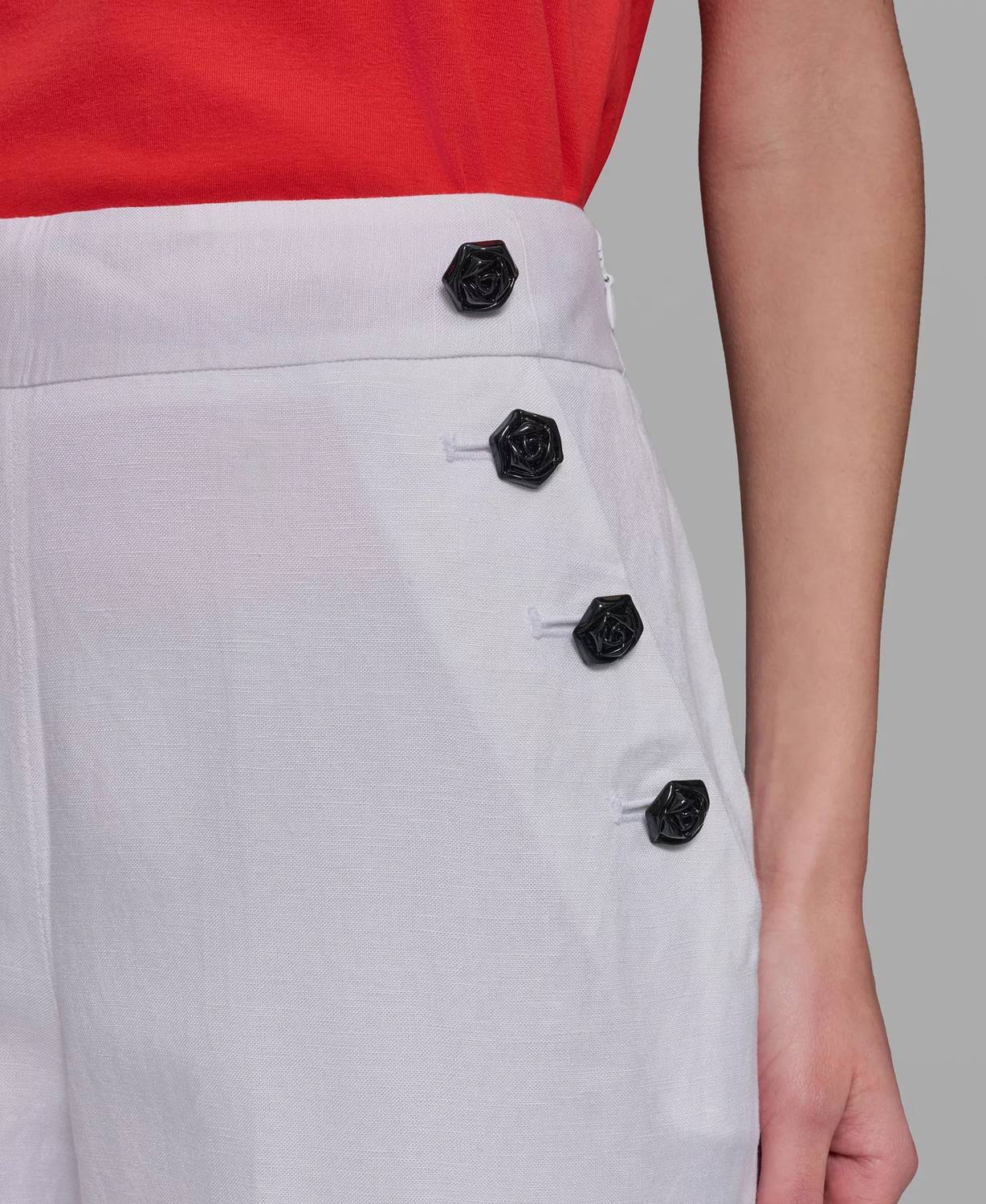 Karl Lagerfeld - Linen-blend Wide-leg Sailor Pants