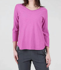 Cut Loose - 3/4-Sleeve V-Tee, Cosmo