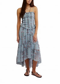 Free People Alejandra Midi Dress in soft blue - women's dress