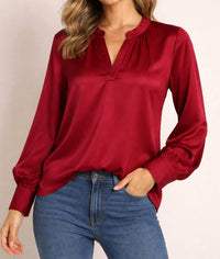 Joy Joy - burgandy blouse