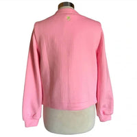 Dudley Stephens Women's Haverhill Cardigan in cotton candy pink - women's cardigan - alternate view