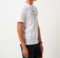 TravisMathew Worth A Shot Short Sleeve Tee in white - men's t-shirt - alternate view