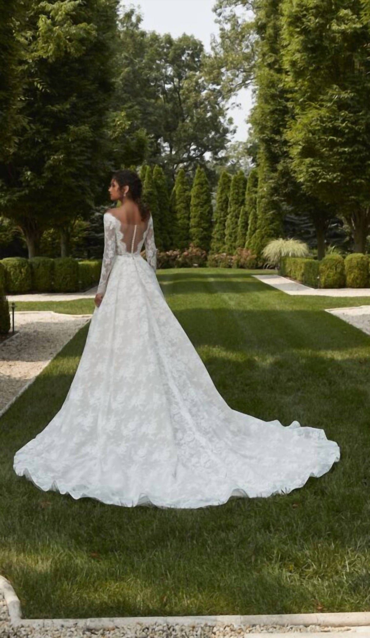 Morilee - Penelope Scallop Off-the-shoulder Neck Wedding Dress