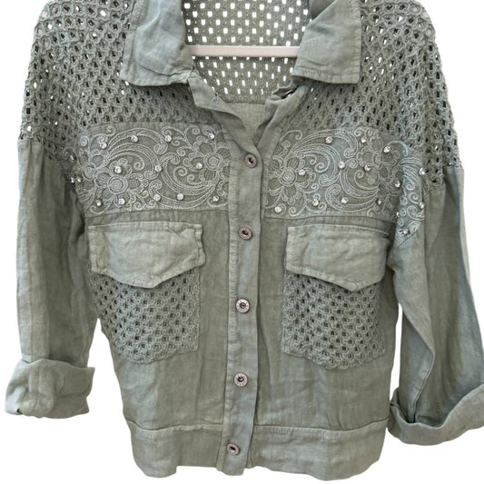 Made In Italy - Women's Boho Linen Jacket