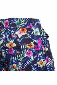 Eight X - Men's Tropical Floral Print Swim Trunks