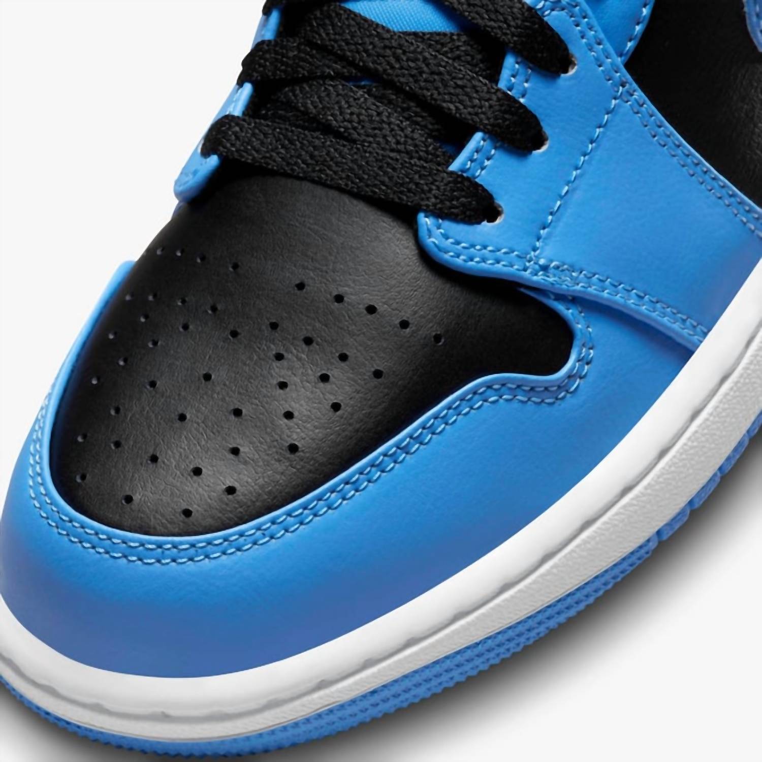 Air Jordan Men's 1 Mid Shoes in black blue - men's sneaker - view 6