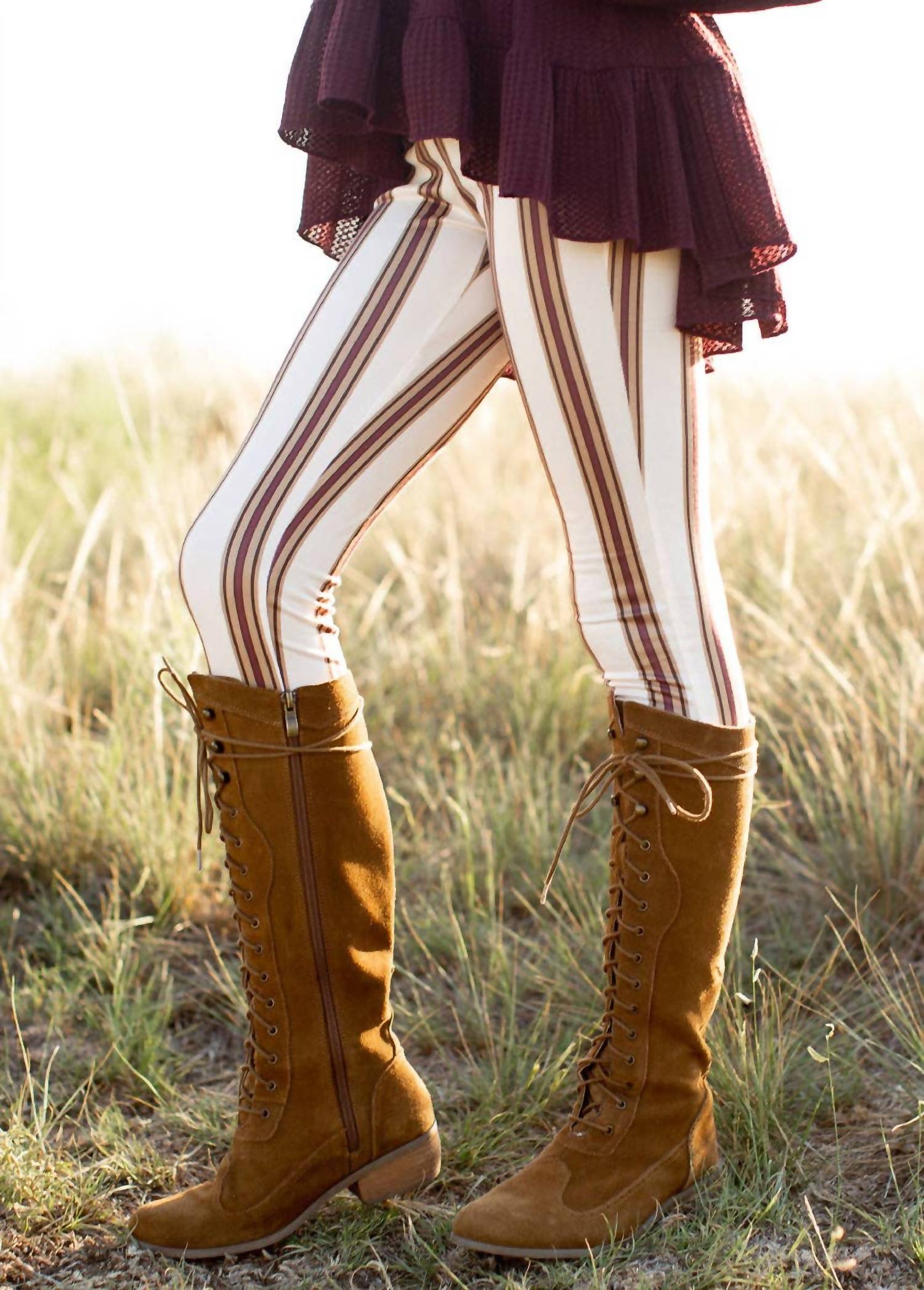 Joyfolie - Girl's Victoria Stripe Leggings
