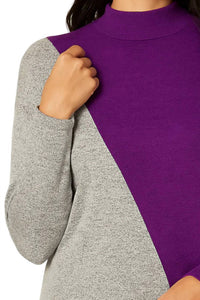 French Kyss - Color Block Turtleneck Sweater