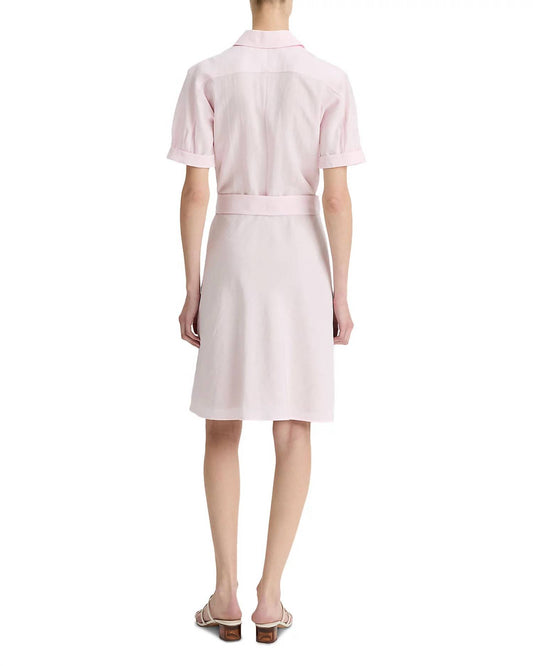 Vince - Women's Cuffed Sleeve Belted Shirt Dress