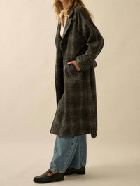 Promesa - Refined Plaid Belted Coat