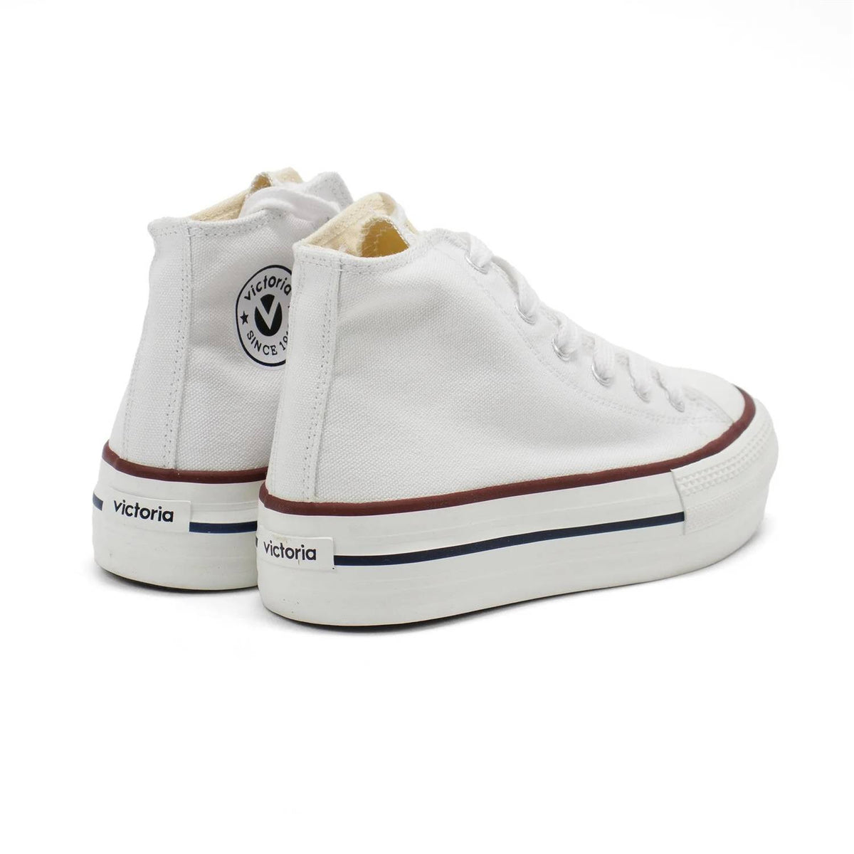 Victoria - Girl's Tribu Canvas High-top Platform Trainers Sneakers