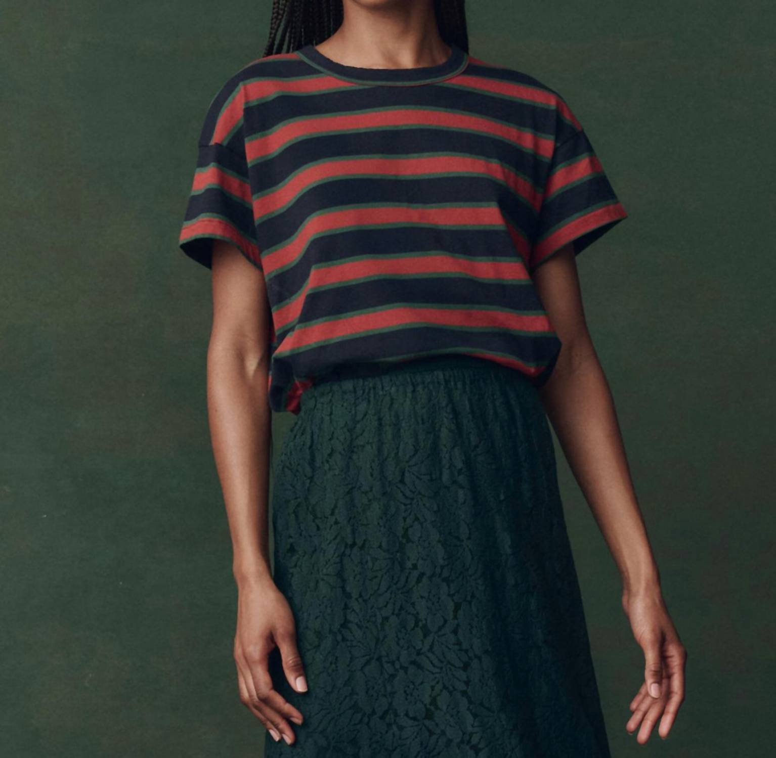 The Great. - Bridle Boxy Crewneck Top