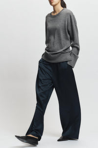 Saint Art Dean Oversized Merino Wool Sweater in grey - women's sweater - detail view