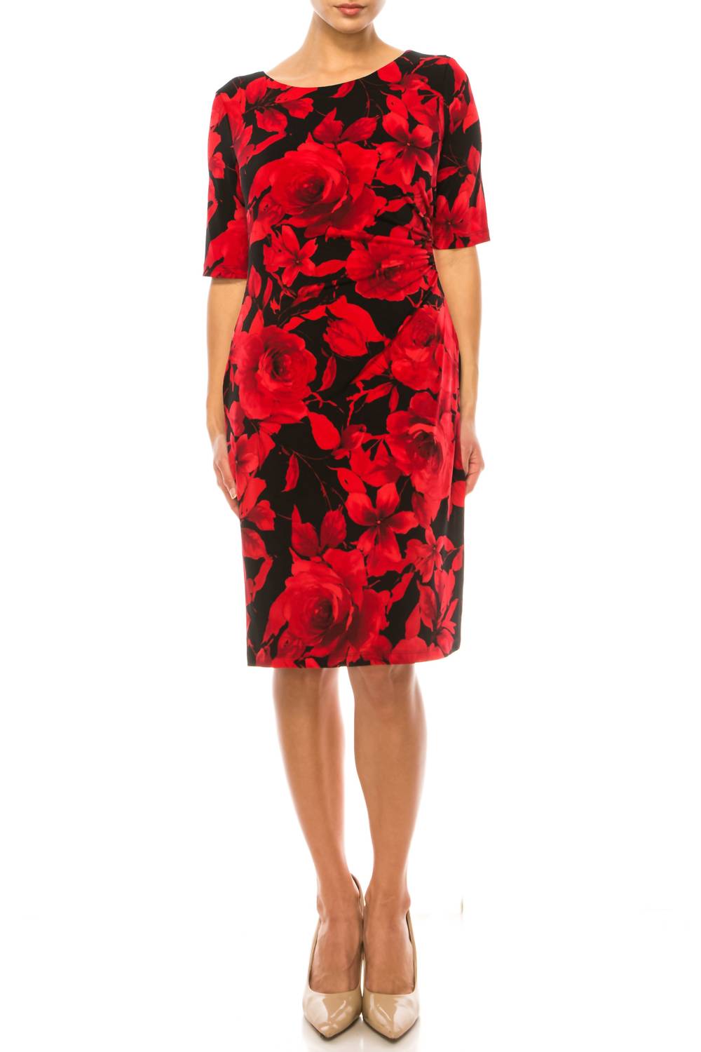 Connected Apparel - 3/4 Sleeve Jersey Dress